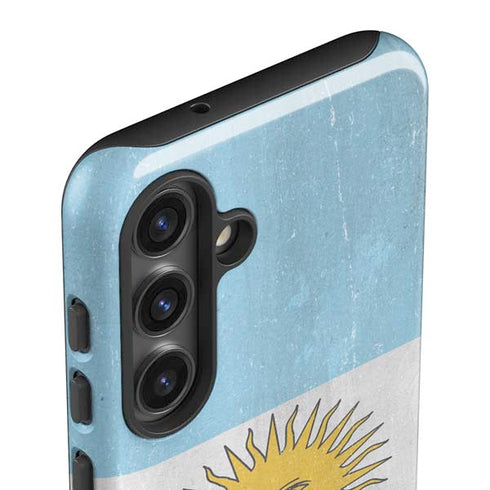 Argentina Flag Distressed Galaxy S24 Plus Impact Case